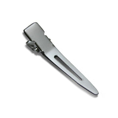 1pc Duck Billed Clip Silvery Hair Clip - Salon Accessories