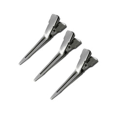 1pc Duck Billed Clip Silvery Hair Clip - Salon Accessories