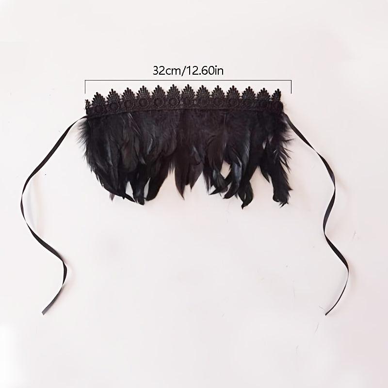 Faux Feather Neck Scarf Halloween Cosplay Costume Accessory