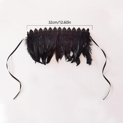 Faux Feather Neck Scarf Halloween Cosplay Costume Accessory