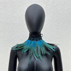 Faux Feather Neck Scarf Halloween Cosplay Costume Accessory