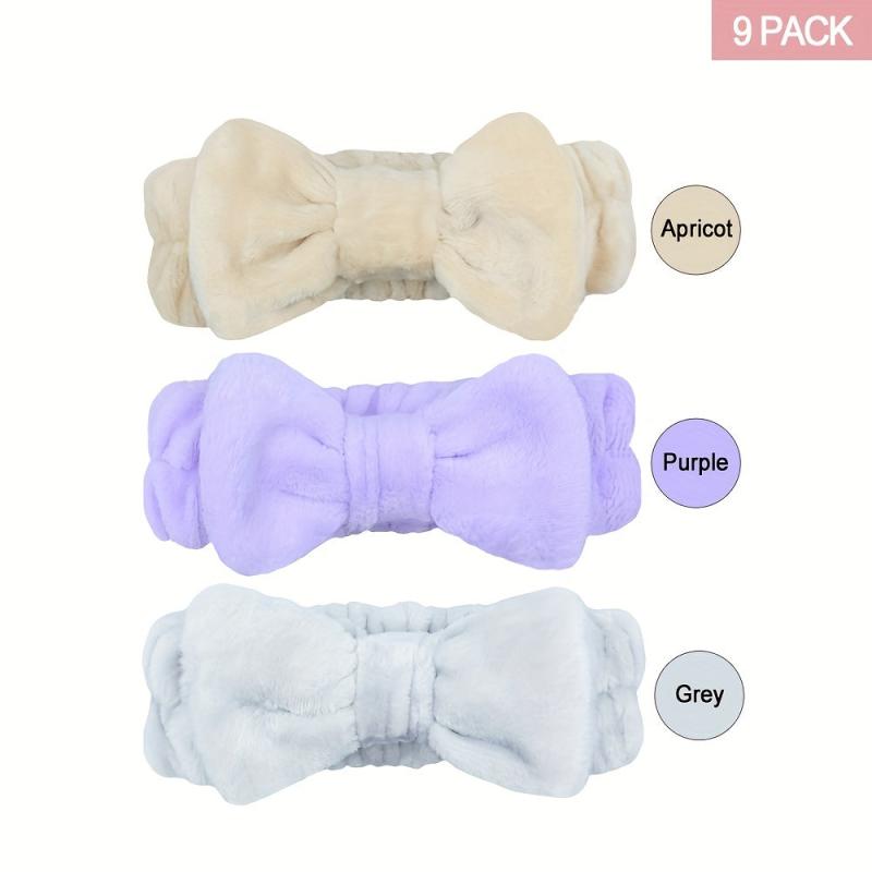 9pcs Women Hair Band Soft Coral Fleece Headband