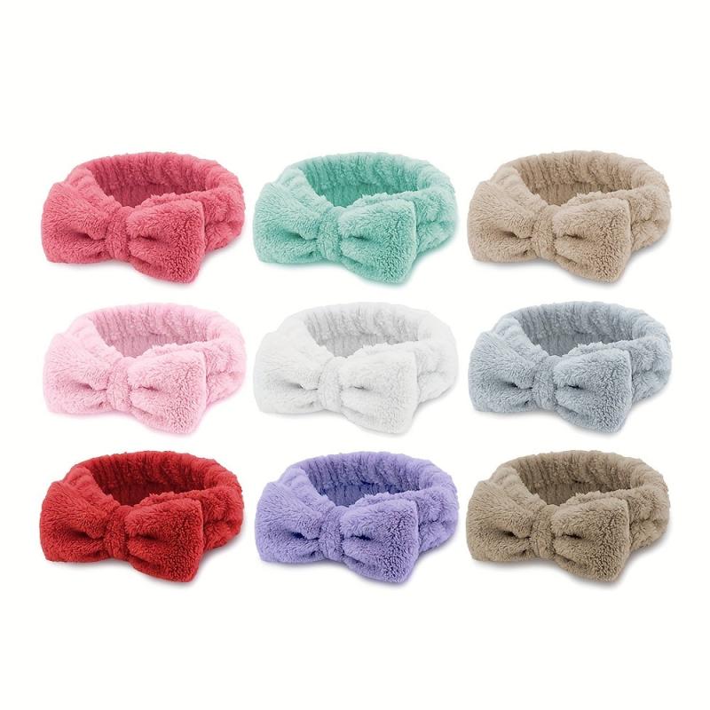 9pcs Women Hair Band Soft Coral Fleece Headband
