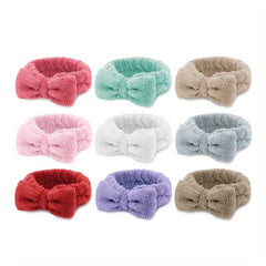 9pcs Women Hair Band Soft Coral Fleece Headband