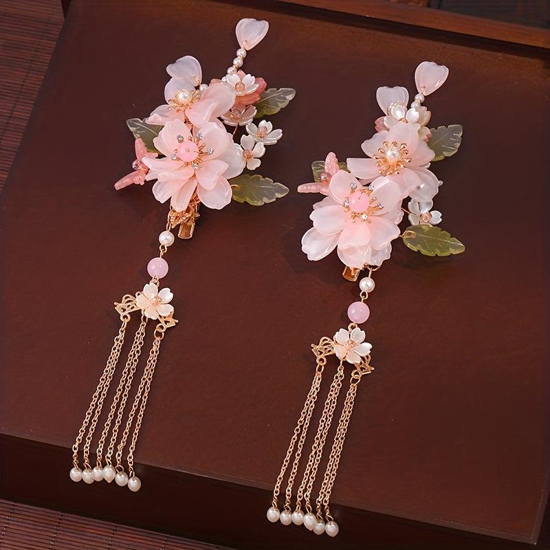 Chinese Style Flower Hair Accessories Set for Women