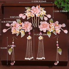 Chinese Style Flower Hair Accessories Set for Women