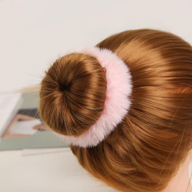 Faux Rabbit Fur Hair Scrunchies Elastic Hair Band 1pc