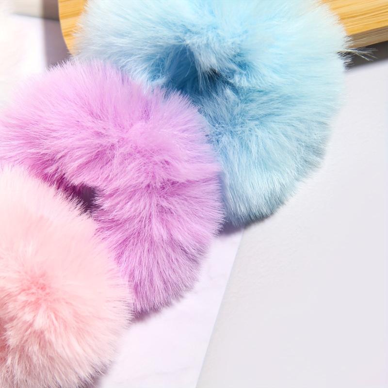 Faux Rabbit Fur Hair Scrunchies Elastic Hair Band 1pc