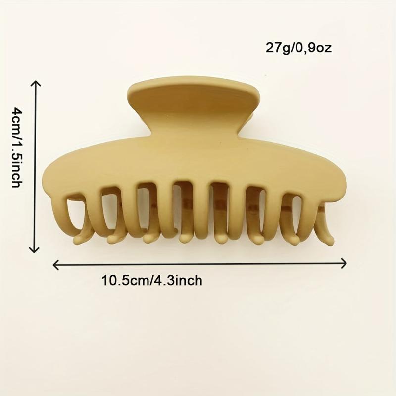 4pcs Matte Solid Hair Claw Shark Claw Ponytail Holder Hair Accessories