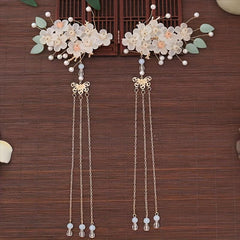Chinese Flower Hair Clip Non-slip Duck Billed Hair Accessory