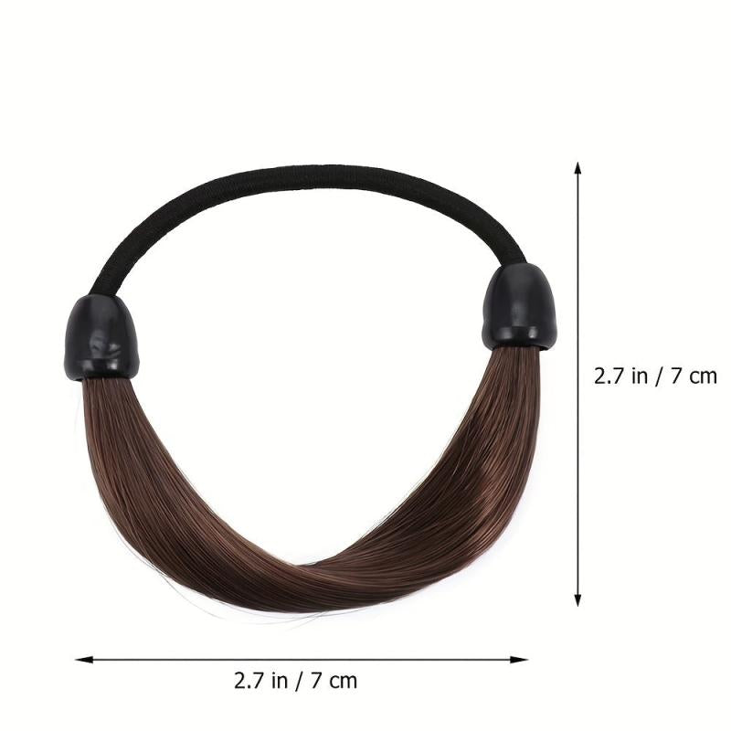 4pcs Braided Elastic Hair Rope Ponytail Holder Rubber Band
