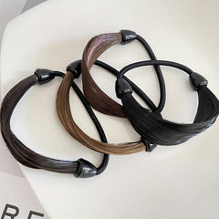 4pcs Braided Elastic Hair Rope Ponytail Holder Rubber Band