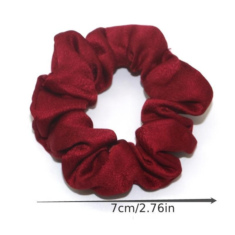 Fabric Hair Scrunchies For Women Girls Sleep Soft Solid Scrunchie