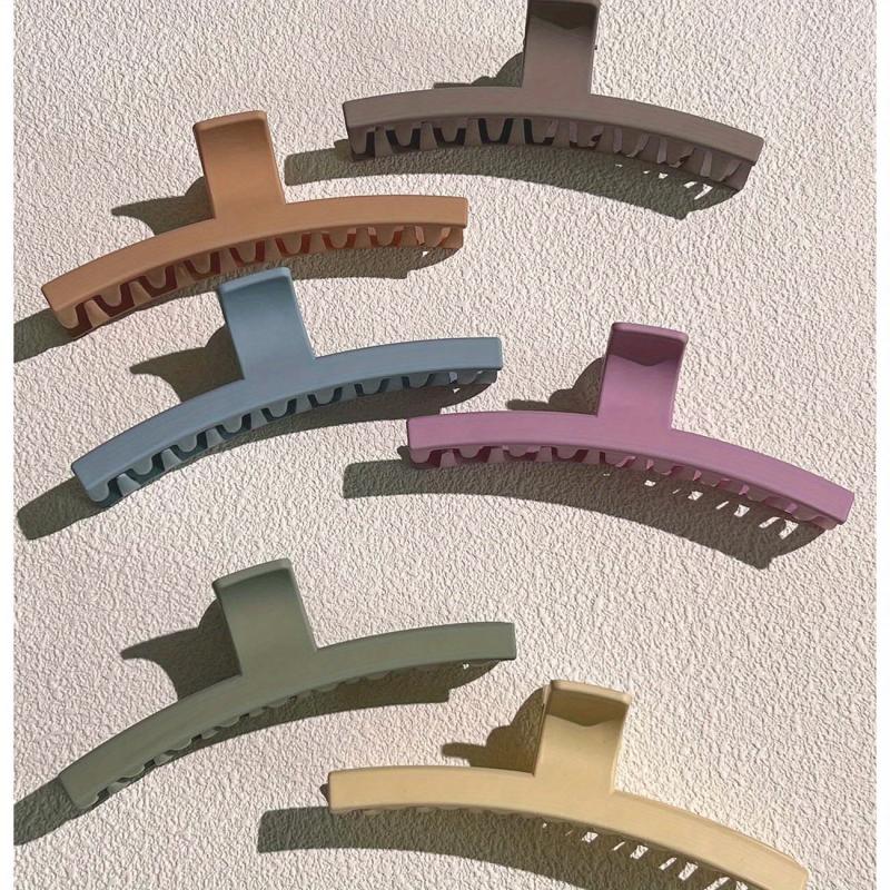 6pcs Large Hair Claw Frosted Non slip Shark Claw Hair Accessories