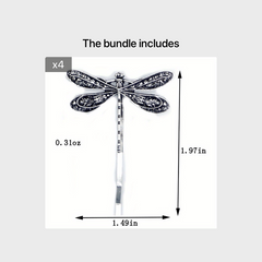 Metal Dragonfly Hair Clip Vintage Silvery Punk Hairclip Barrette