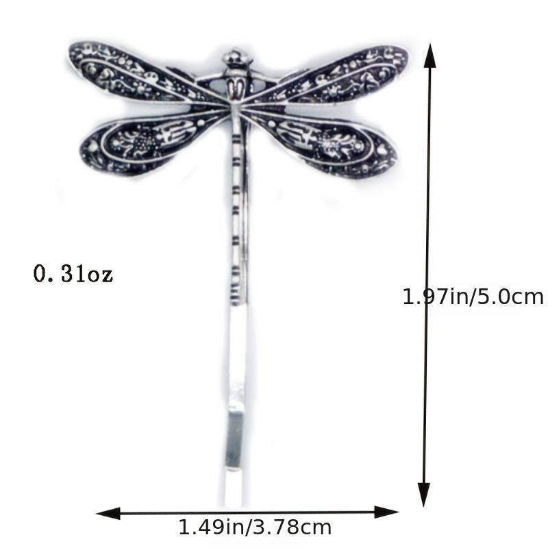 Metal Dragonfly Hair Clip Vintage Silvery Punk Hairclip Barrette