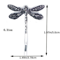 Metal Dragonfly Hair Clip Vintage Silvery Punk Hairclip Barrette