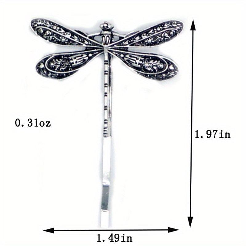 Metal Dragonfly Hair Clip Vintage Silvery Punk Hairclip Barrette