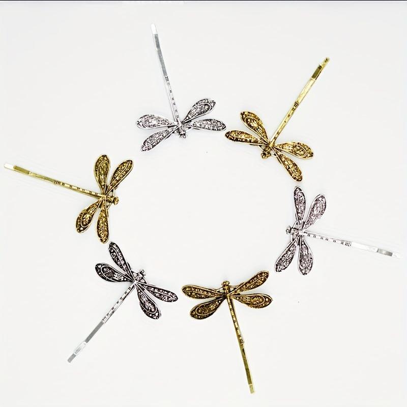 Metal Dragonfly Hair Clip Vintage Silvery Punk Hairclip Barrette