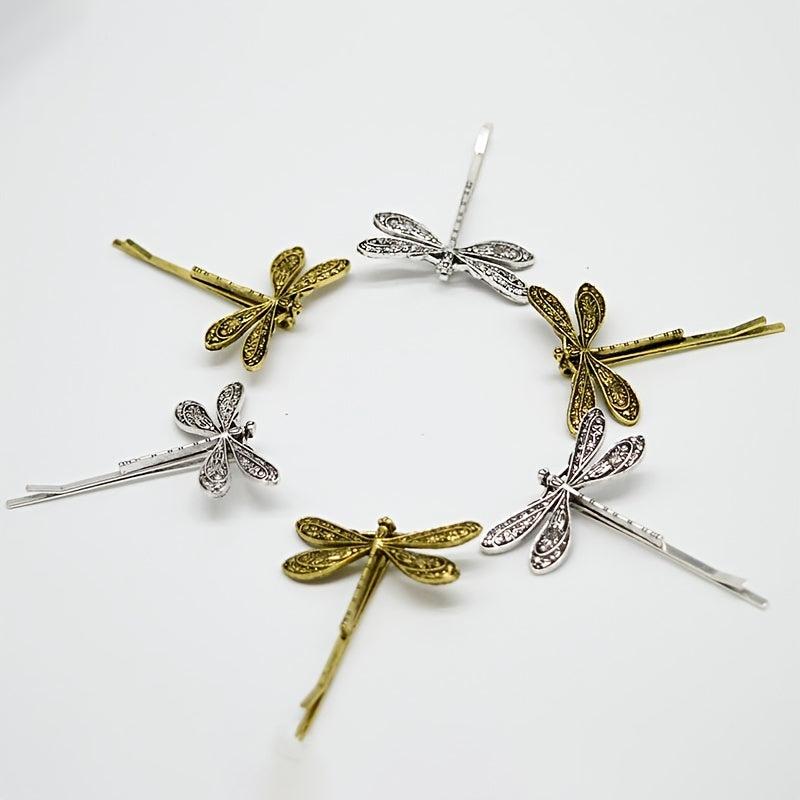 Metal Dragonfly Hair Clip Vintage Silvery Punk Hairclip Barrette