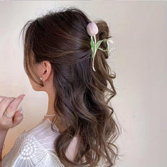 Tulip Hair Claw Large Metal Banana Clip Non Slip Hair Accessory