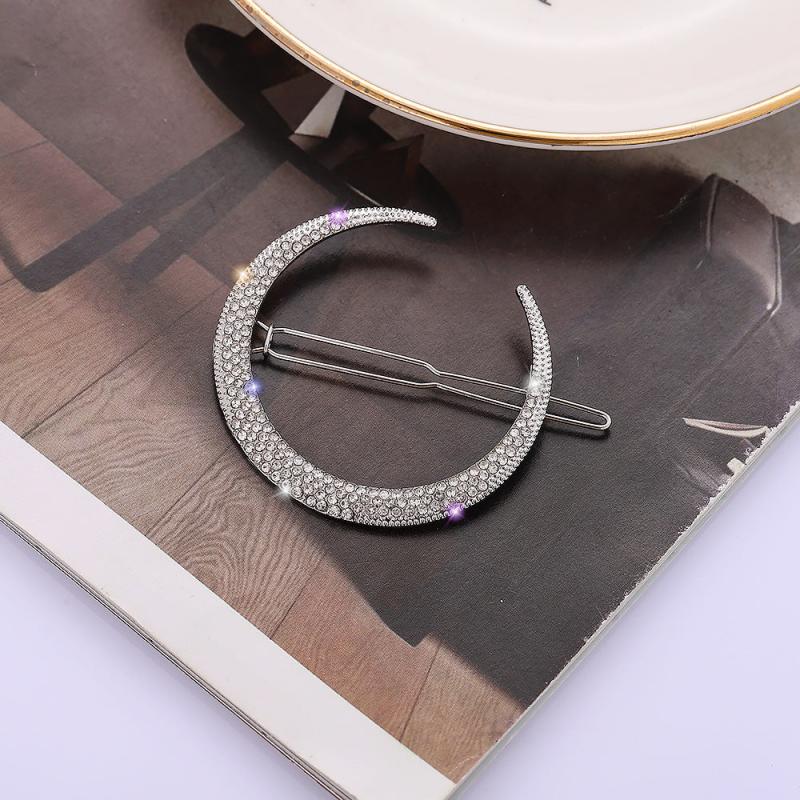 Silver Moon Star Hair Pin Set Silver Hair Clip Set