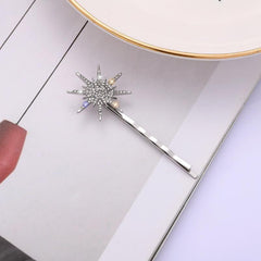Silver Moon Star Hair Pin Set Silver Hair Clip Set