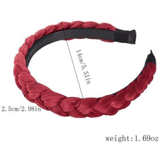 Velvet Braided Headband Hair Accessories for Women Girls