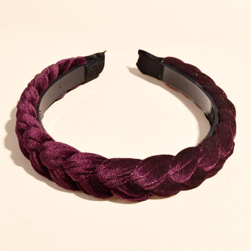 Velvet Braided Headband Hair Accessories for Women Girls