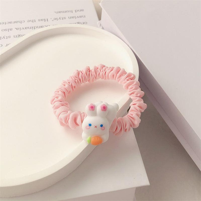 8pcs Rabbit Decor Scrunchies Hair Tie Hair Rope For Kids