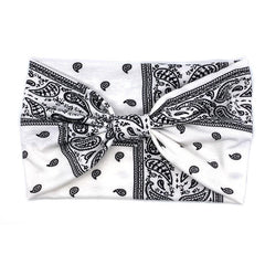 Boho Headbands Wide Knotted Hair Bands Printing Bandeau Travel Stretchy