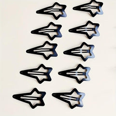 10pcs Star Hair Clip Snap Clip Minimalist Headwear Hair Accessories