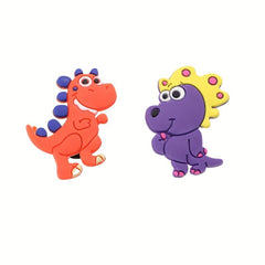 26pcs Dinosaur Shoe Charm Clogs DIY Decoration Soft Rubber Shoe Buckle