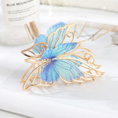 Alloy Butterfly Hair Claw Woman Hair Accessories Shark Claw