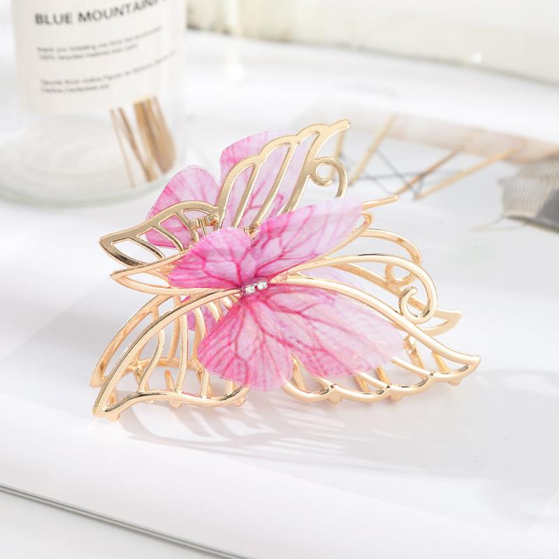 Alloy Butterfly Hair Claw Woman Hair Accessories Shark Claw