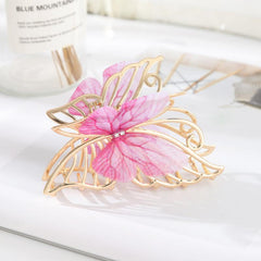 Alloy Butterfly Hair Claw Woman Hair Accessories Shark Claw