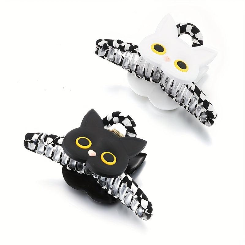 Plaid Shark Claw Sweet Ponytail Holder for Girls
