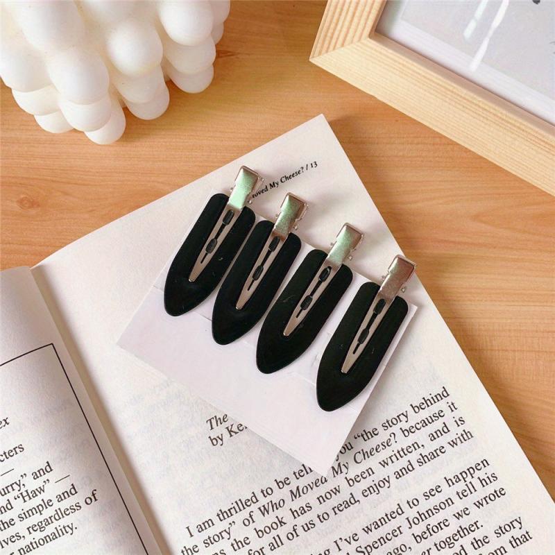 4pcs Seamless Hair Clips Bangs Barrette Hairpins