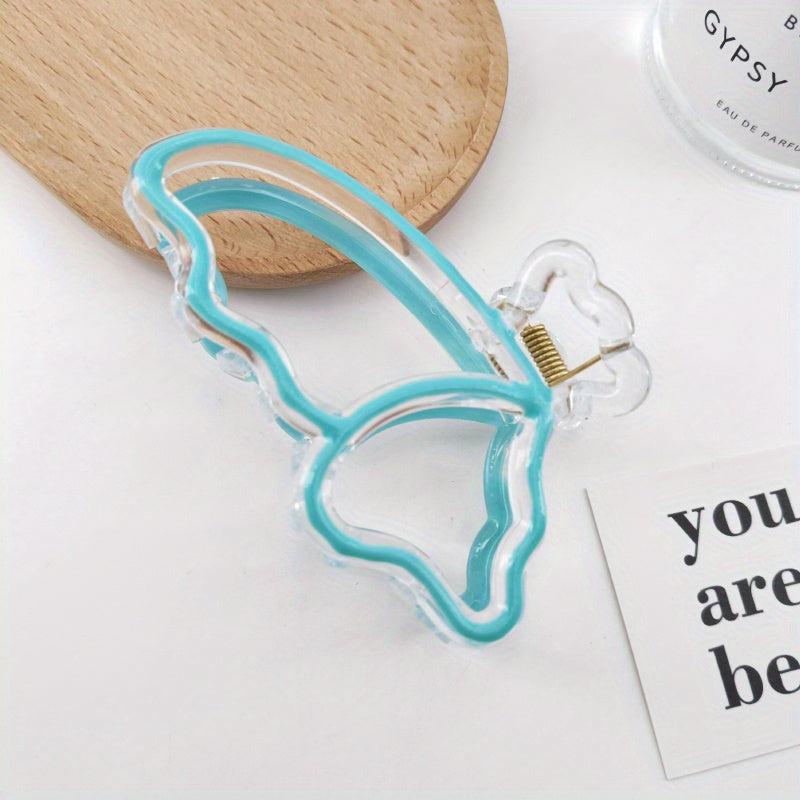 Enamel Butterfly Wing Hair Claw for Girls