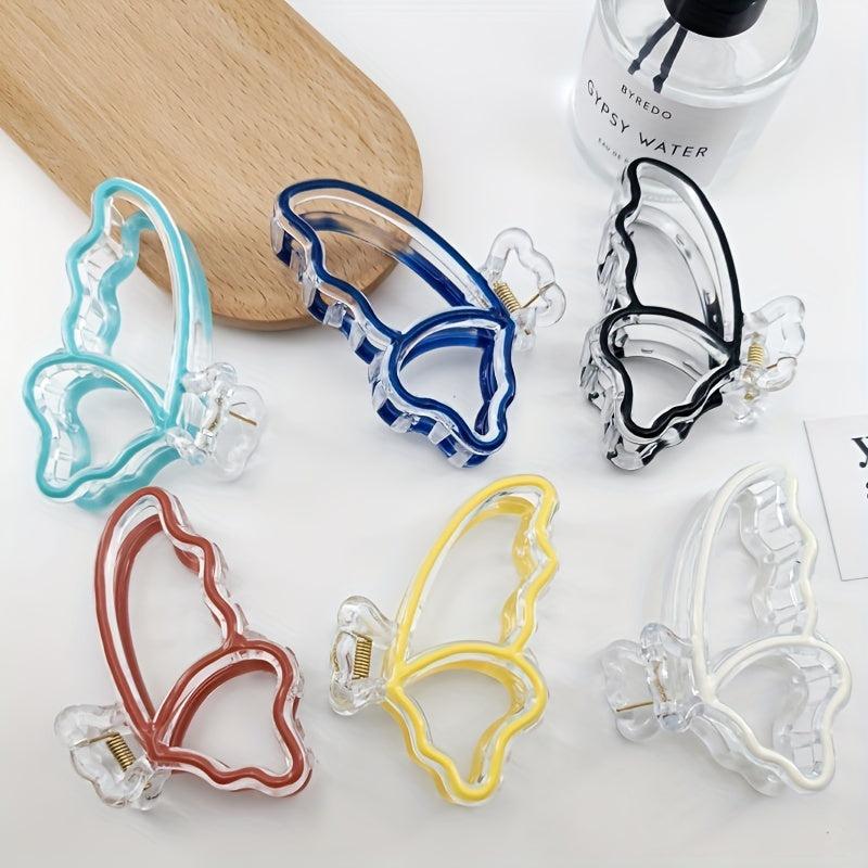 Enamel Butterfly Wing Hair Claw for Girls