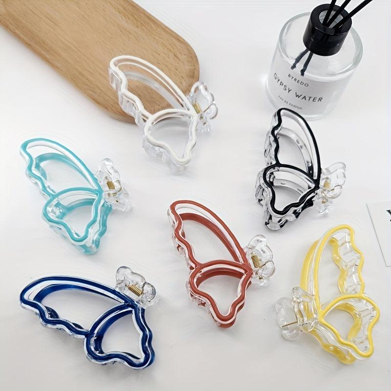 Enamel Butterfly Wing Hair Claw for Girls