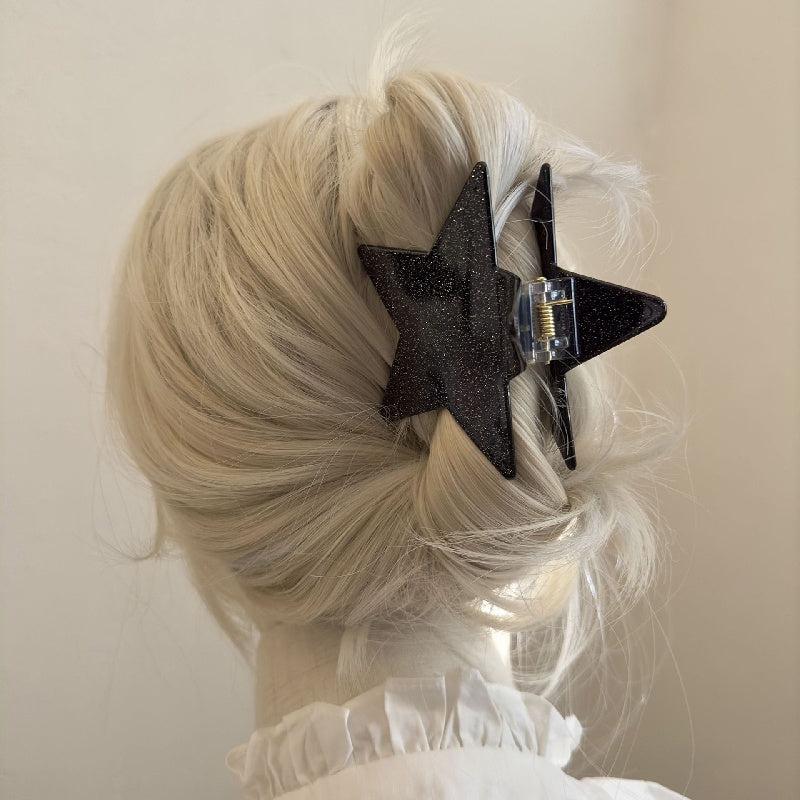 Star Shape Hair Clip Back Head Clip Ponytail Holder Sweet Hair Accessories