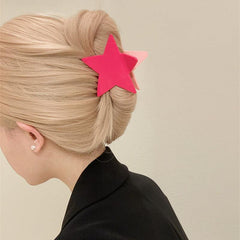 Star Shape Hair Clip Back Head Clip Ponytail Holder Sweet Hair Accessories
