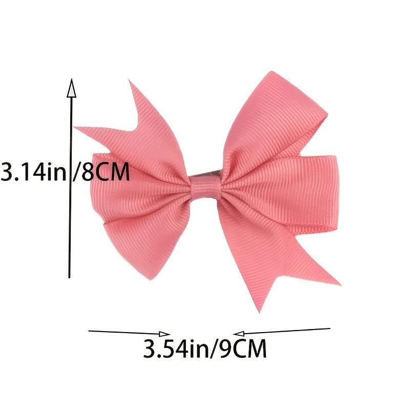 Colorful Solid Bow Hair Clip Non Slip Strong Hold Hair Accessories