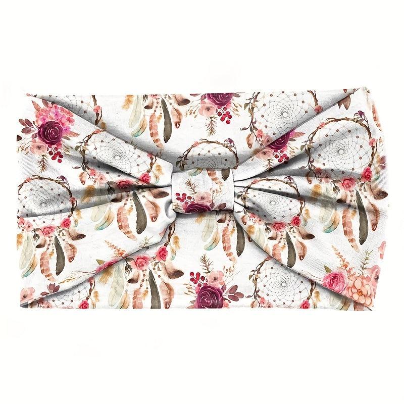 Boho Wide Headband Print Turban Headwrap Knot Hairband Bandana Hair Accessories