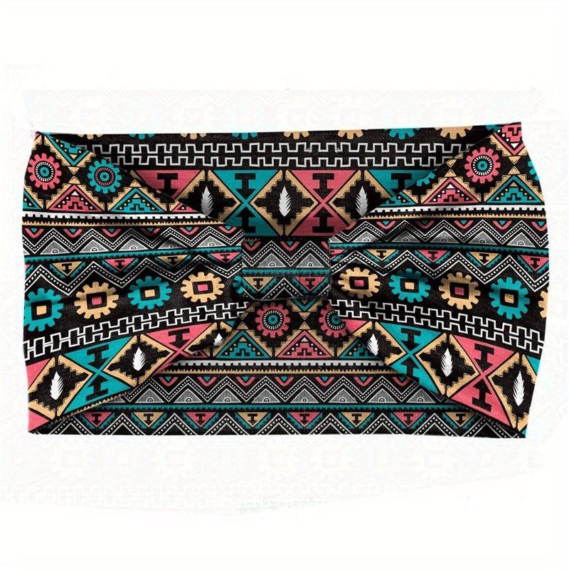 Boho Wide Headband Print Turban Headwrap Knot Hairband Bandana Hair Accessories