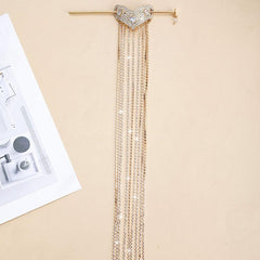 Rhinestone Hairpin Tassel Bun Hair Stick Head Jewelry Hair Accessories