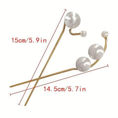 Faux Pearl Hairpin Head Jewelry Hair Stick Women's Hair Accessories