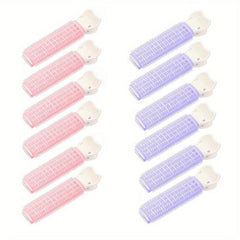 12PCS Hair Rollers With Clip Volumizing Hair Root Clips Bangs Curler
