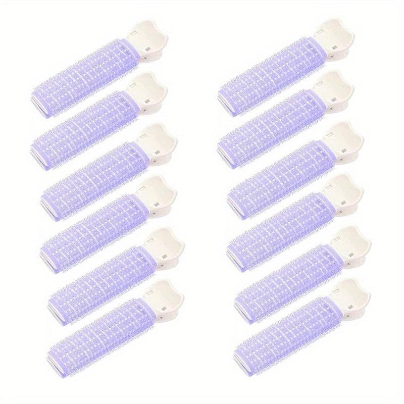 12PCS Hair Rollers With Clip Volumizing Hair Root Clips Bangs Curler